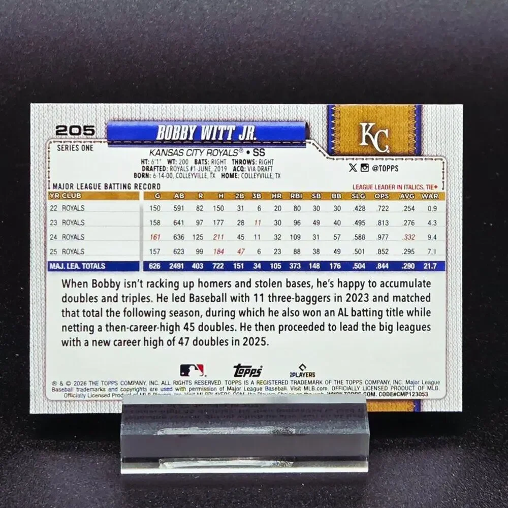 Topps bobby witt